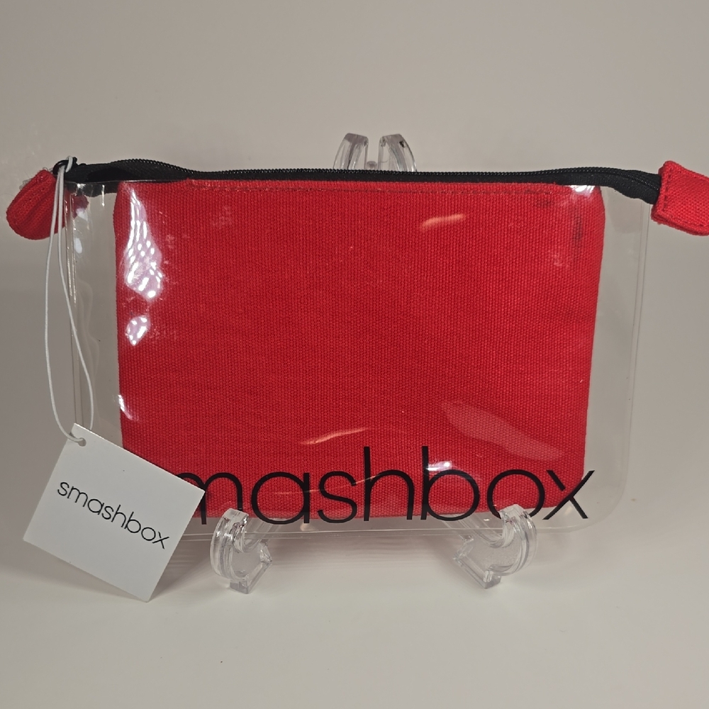 Smashbox Clear Cosmetic Zipper Pouch Makeup Case NWT